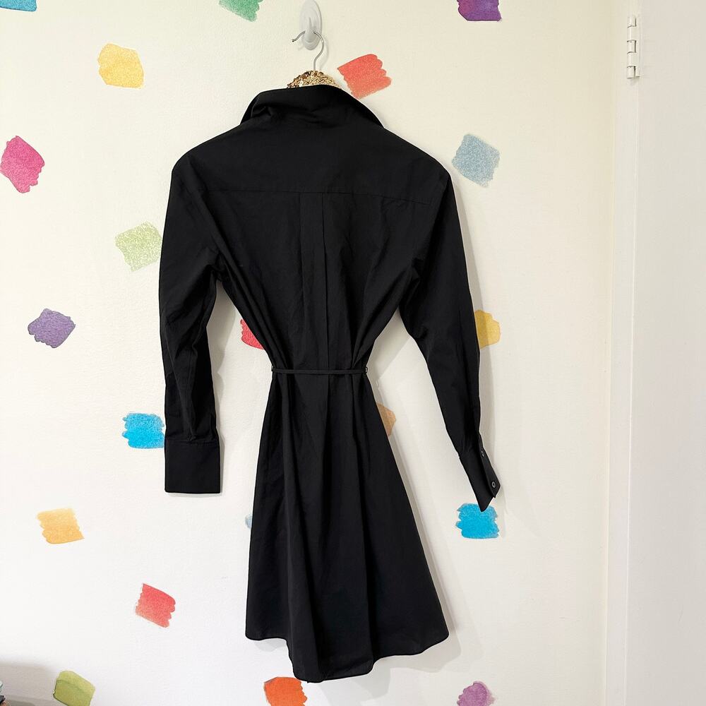 S Madewell Black Belted Button Up Dress NWT - Picture 2 of 4